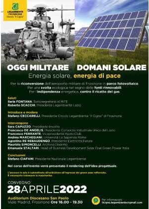 Incontro Aree militari energia rinnovabile